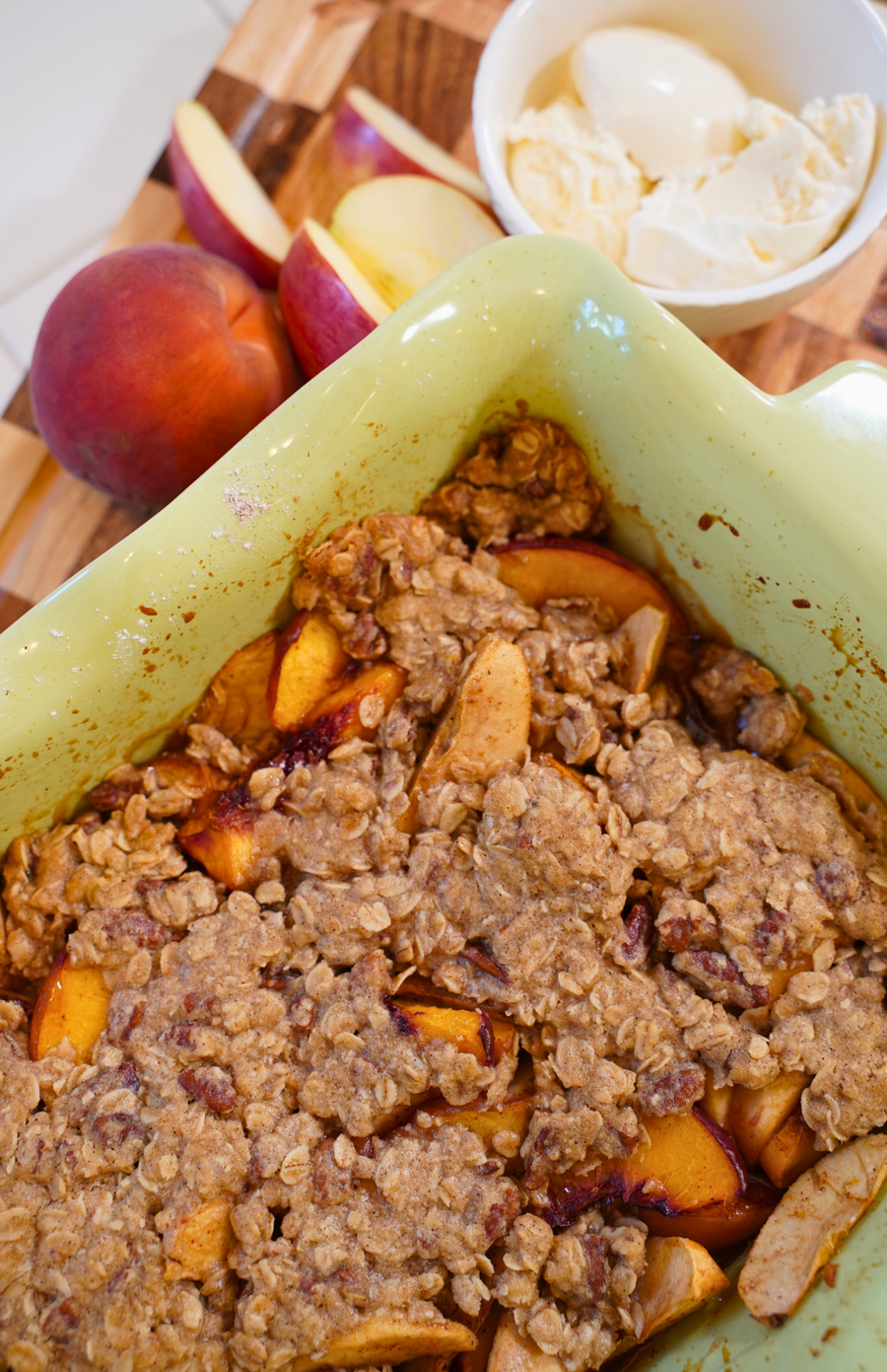 BROWN BUTTER MAPLE PEACH & APPLE CRISP