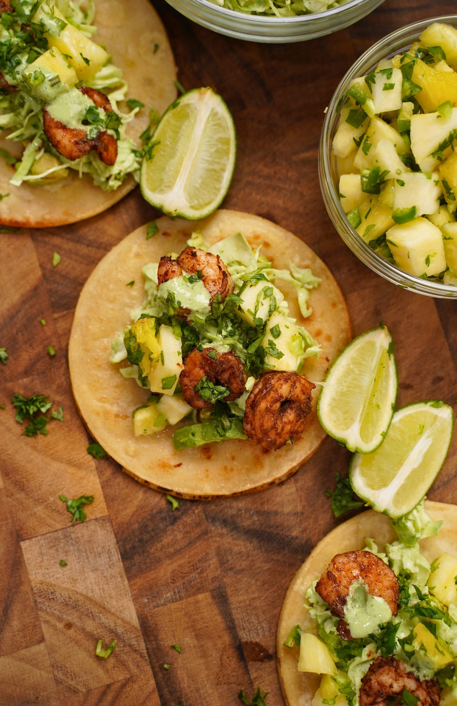 WORLD FAMOUS JALAPEÑO PINEAPPLE SHRIMP TACOS